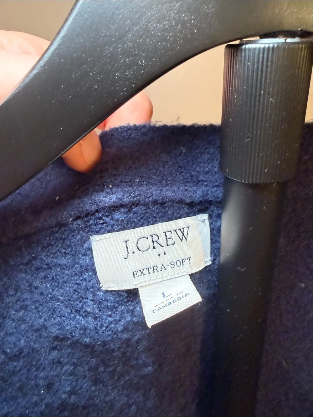 J. Crew Navy V-Neck Cable Cardigan Sweater